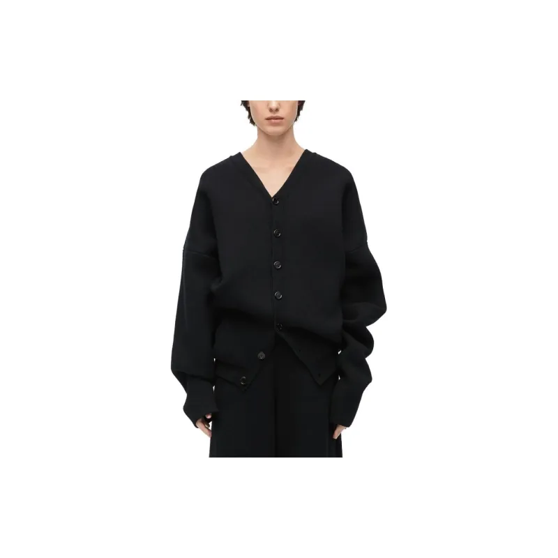 LOEWE Draped Cardigan 'Black'-2