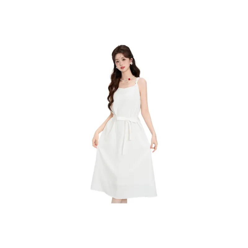 Emodues Slip Dress Women's White-1