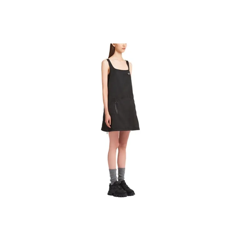 PRADA SS22 Sleeveless Dress Women's Black-3