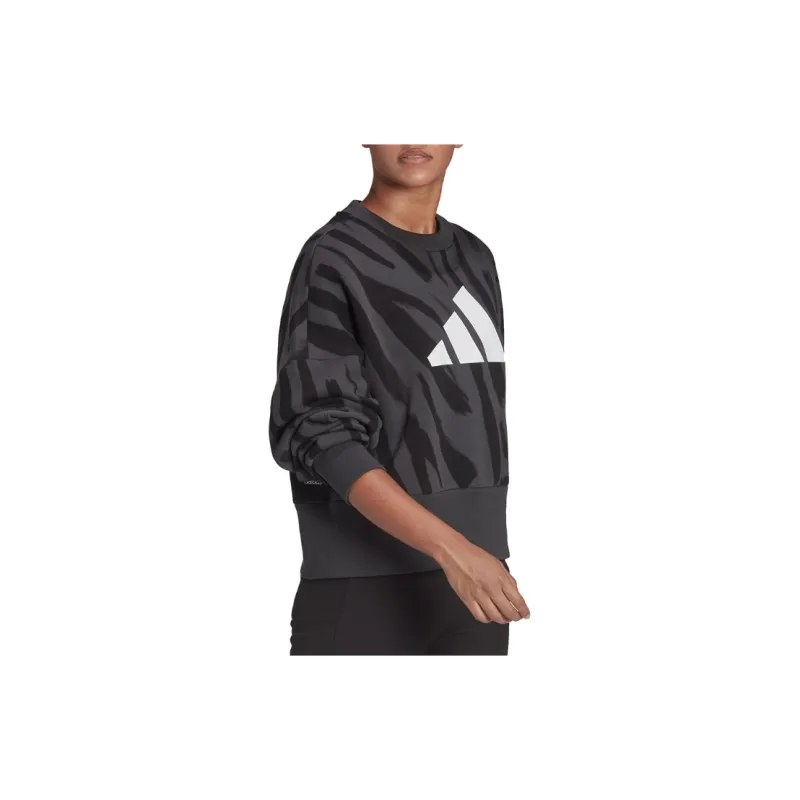 Adidas W FI FF CREW Sweatshirt Women's Gray-3