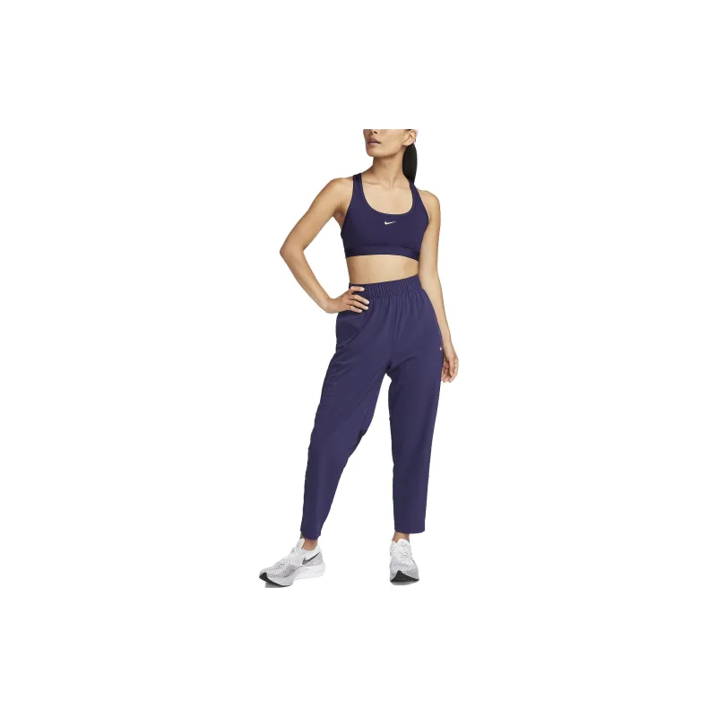 Nike Dri-Fit Fast Mid-Rise 7/8 Running Pants Knitted Sports Pants Women's Purple-2