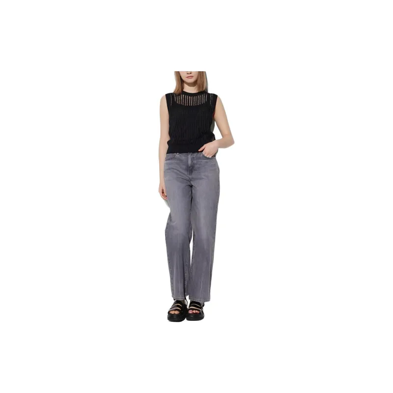 UNIQLO Tank Tops Women's Black-3
