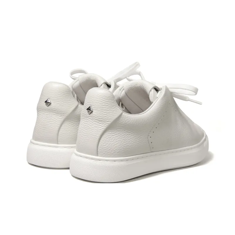 THOM WILLS Trendy Versatile Casual White Sneakers Low Top Skateboard Shoes Women's White-3