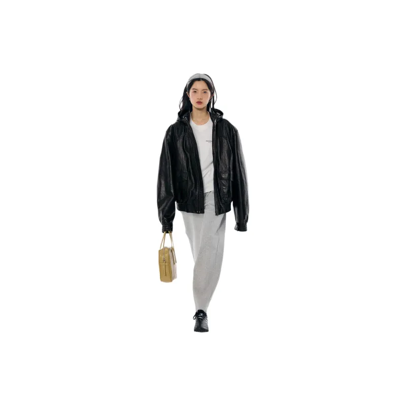 ULD Leather Jacket Women's Black-1