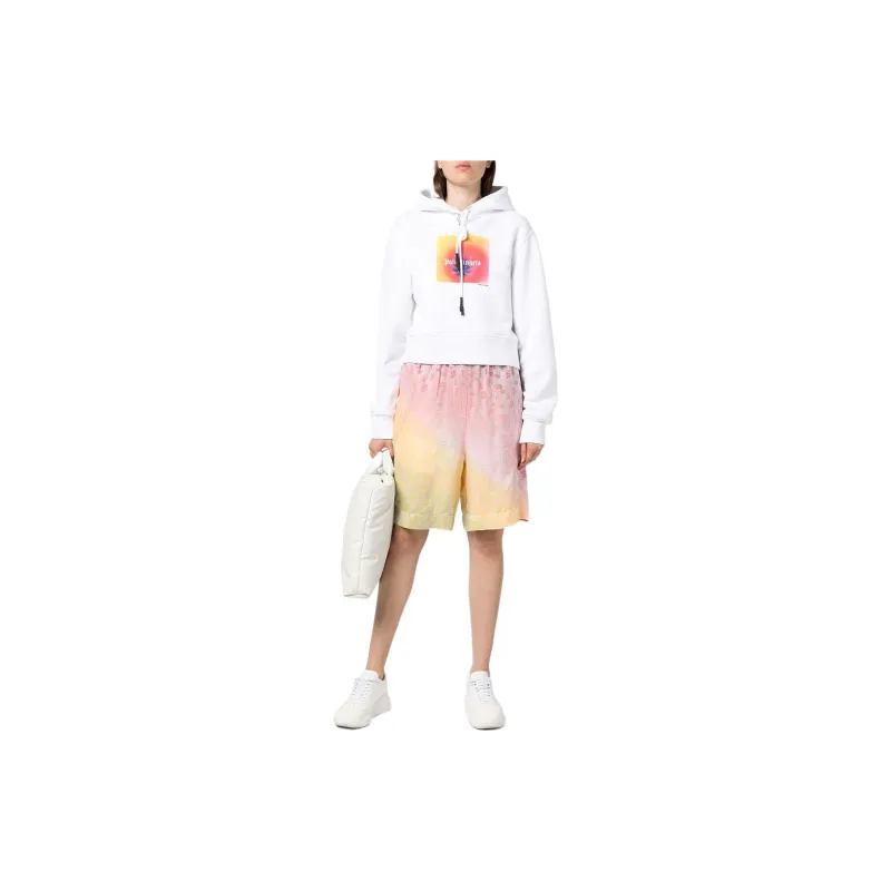 PALM ANGELS X The Webster Square Leaf Hoody 'White/Orange'-1
