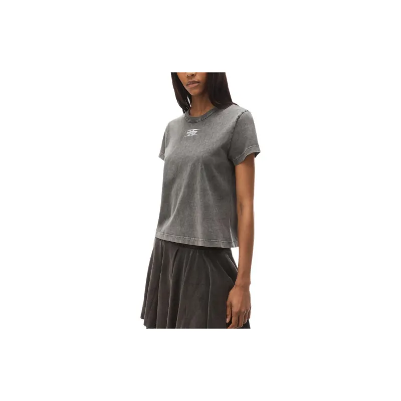 Alexander Wang Blade Logo Shrunken Tee Washed Cedar-4