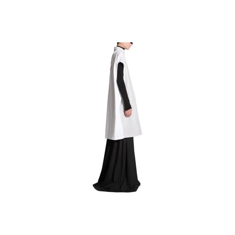 Balenciaga Sleeveless Dress Loose Fit Style Women's White-4