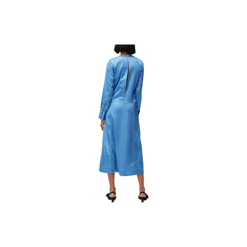 GANNI Long Sleeved Dresses Women's Blue-3