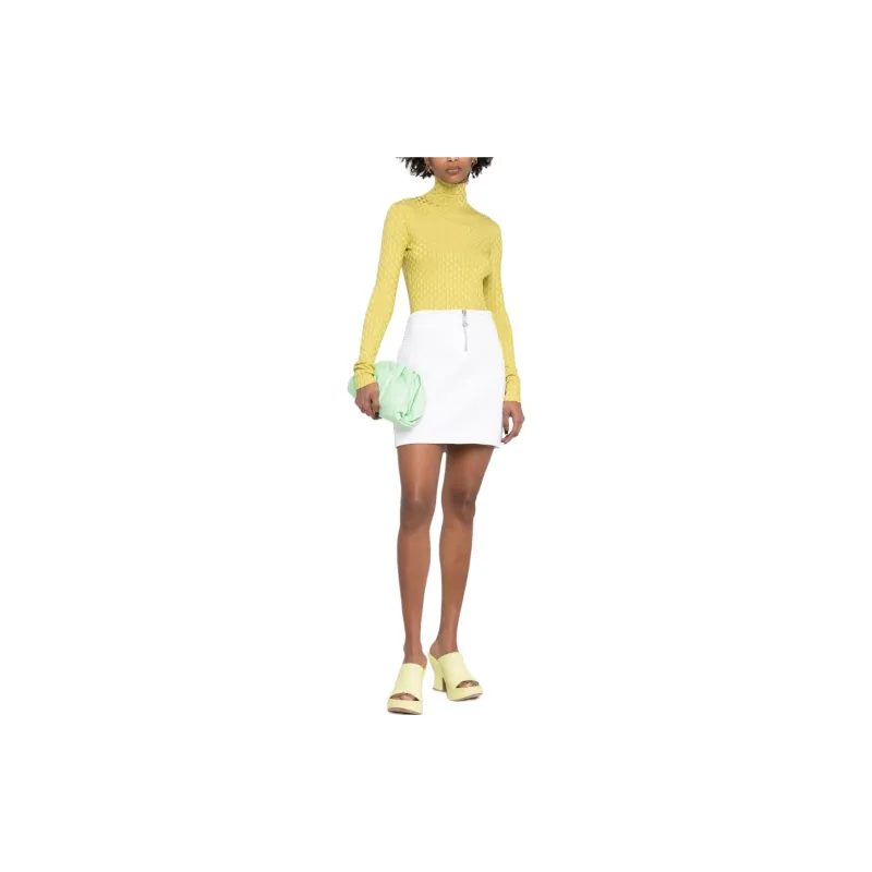 Bottega Veneta Contrast Stitching Mini Skirt-1