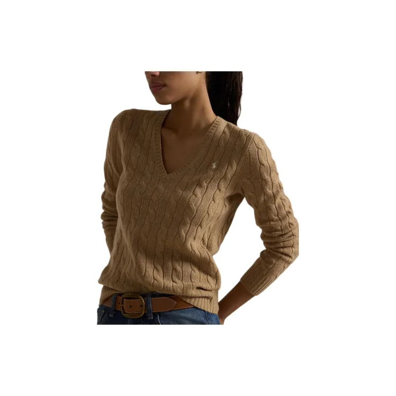 Polo Ralph Lauren FW24 Knitwear Women's Camel Mixed Color-4