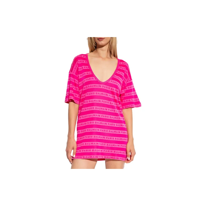 BALMAIN T-Shirts Women's Red-3