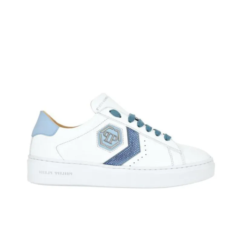 PHILIPP PLEIN Low Top Skateboard Shoes Unisex White-1