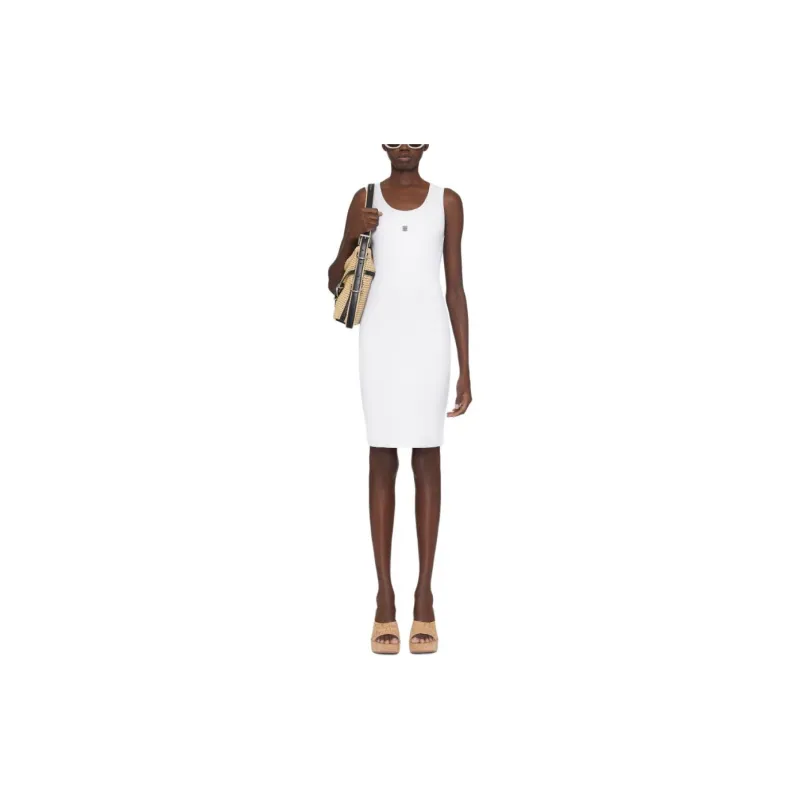 Givenchy 4G Plaque Ribbed Knit Tank Dress-1