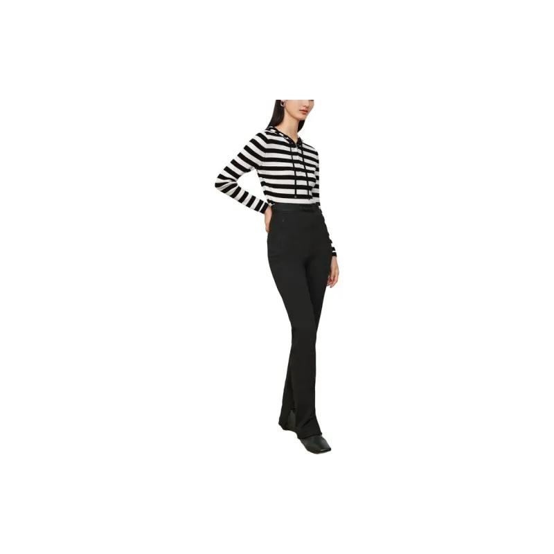 JZ. ANNAKRO Casual Pants Women's Plain Black-3