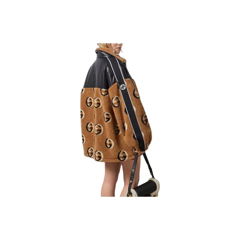 GUCCI Fleece Jacquard Zipper Jacket-2