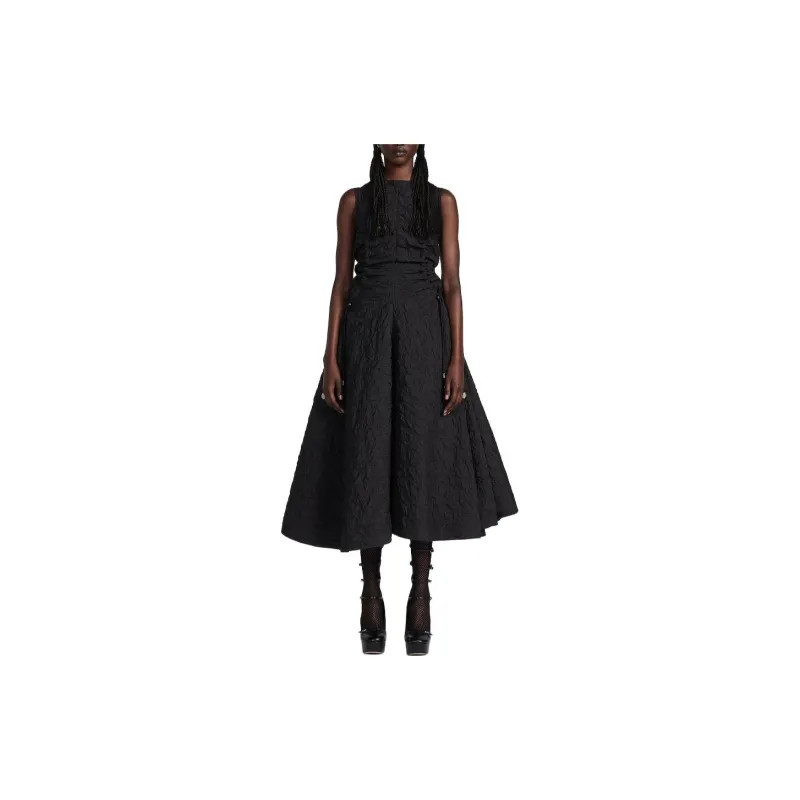 DIOR Sleeveless Dress Women's Black-2