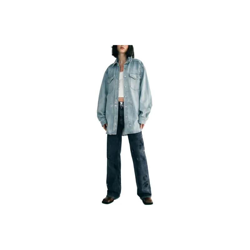 ZARA Denim Jackets Women's Blue-2