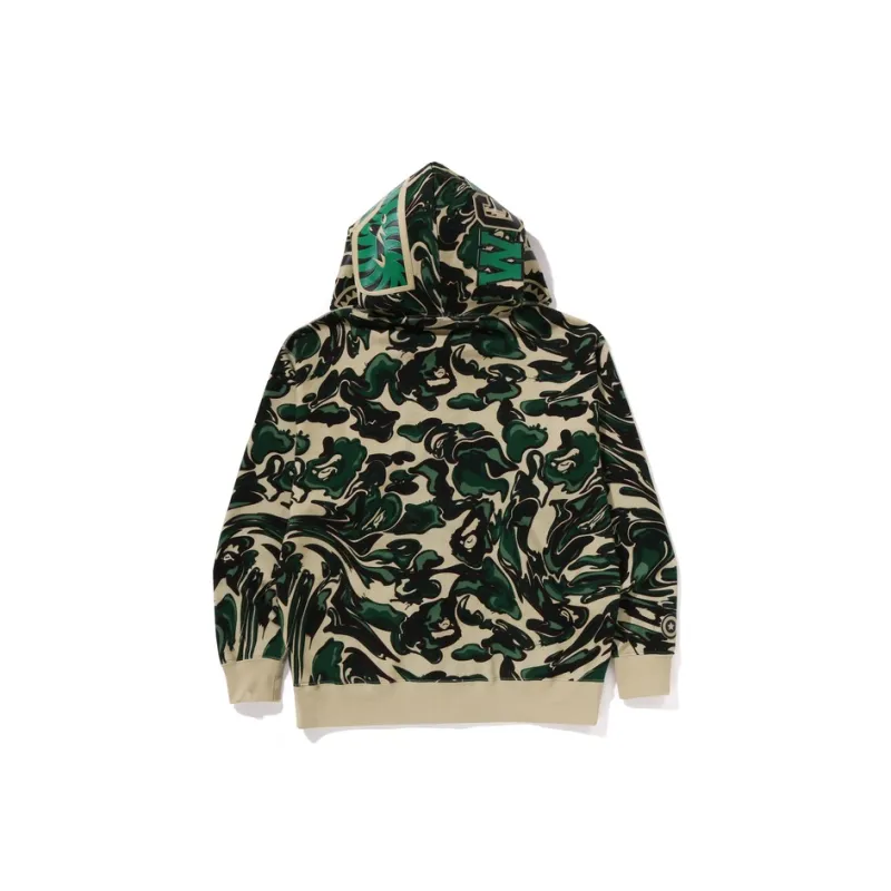 Bape Marbling Camo Shark Relaxed Fit Full Zip Hoodie-8