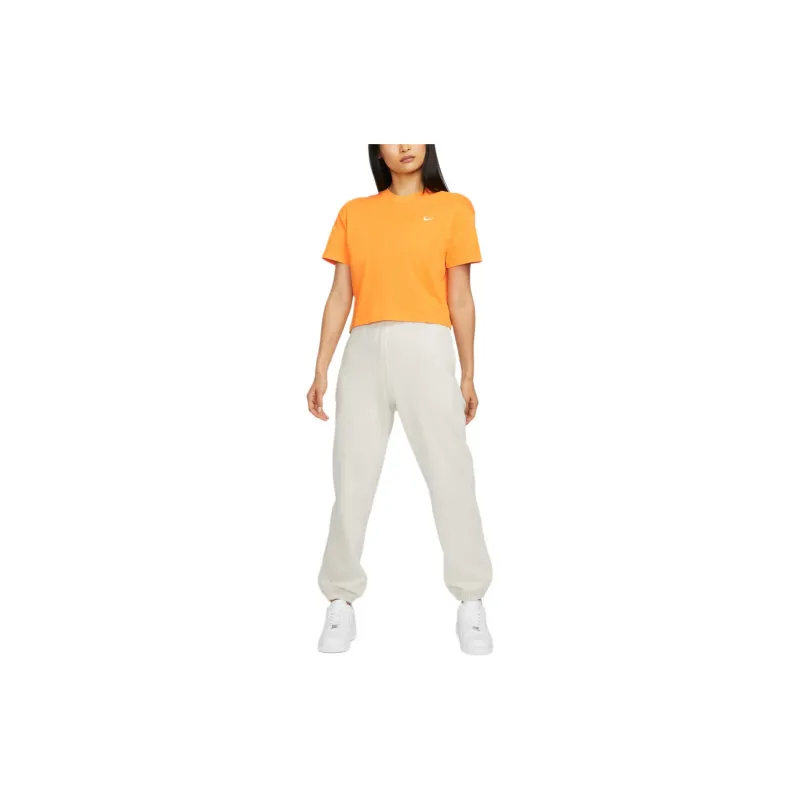 Nike Women's NikeLab Fleece Tee Kumquat/White-3