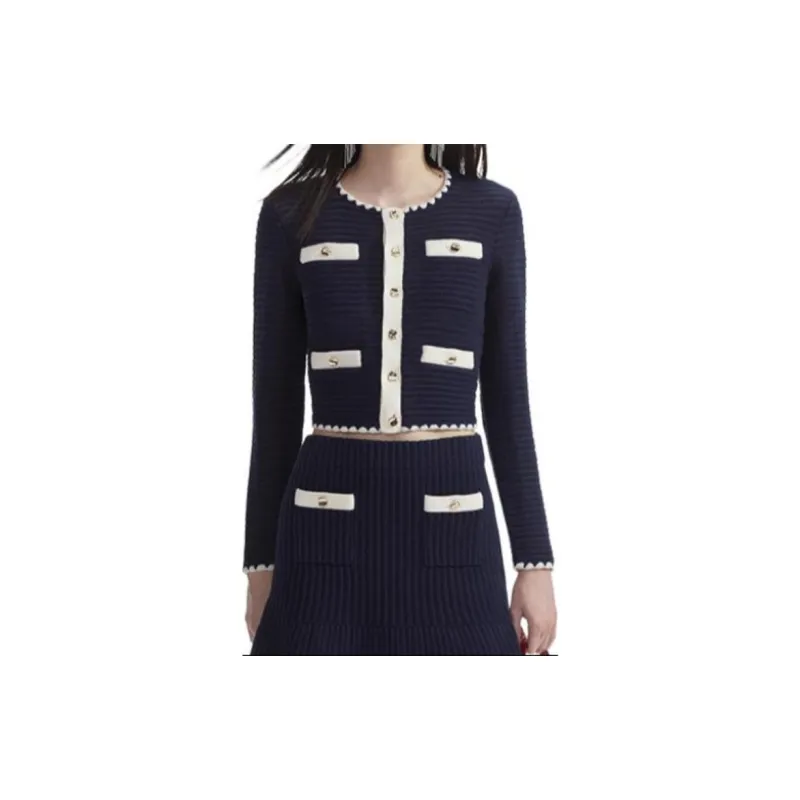 Self portrait Knitwear Women's Navy Blue-2
