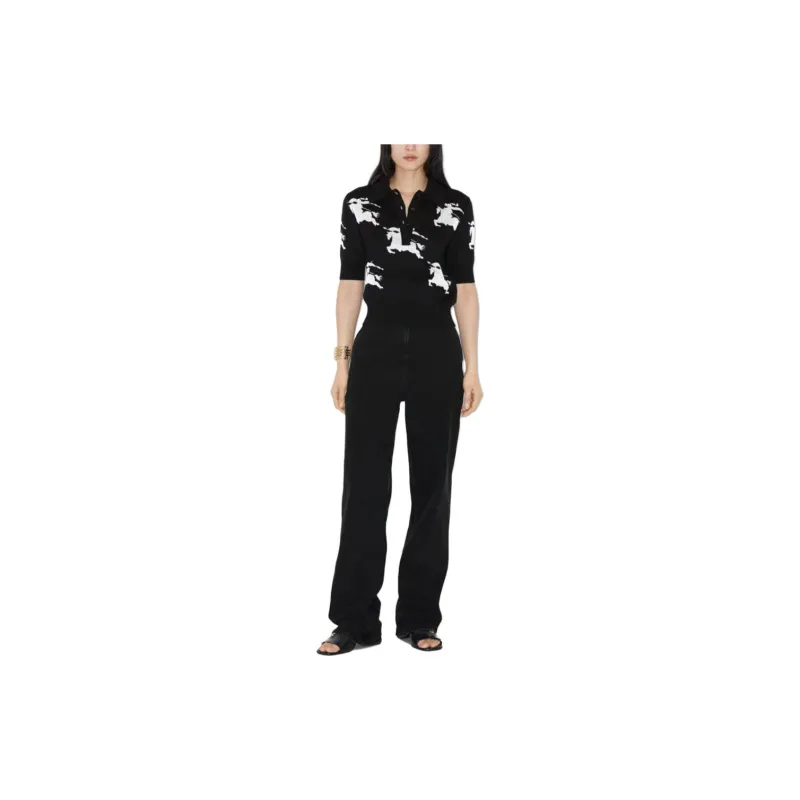 Burberry Ekd Intarsia knit Polo Shirt-1
