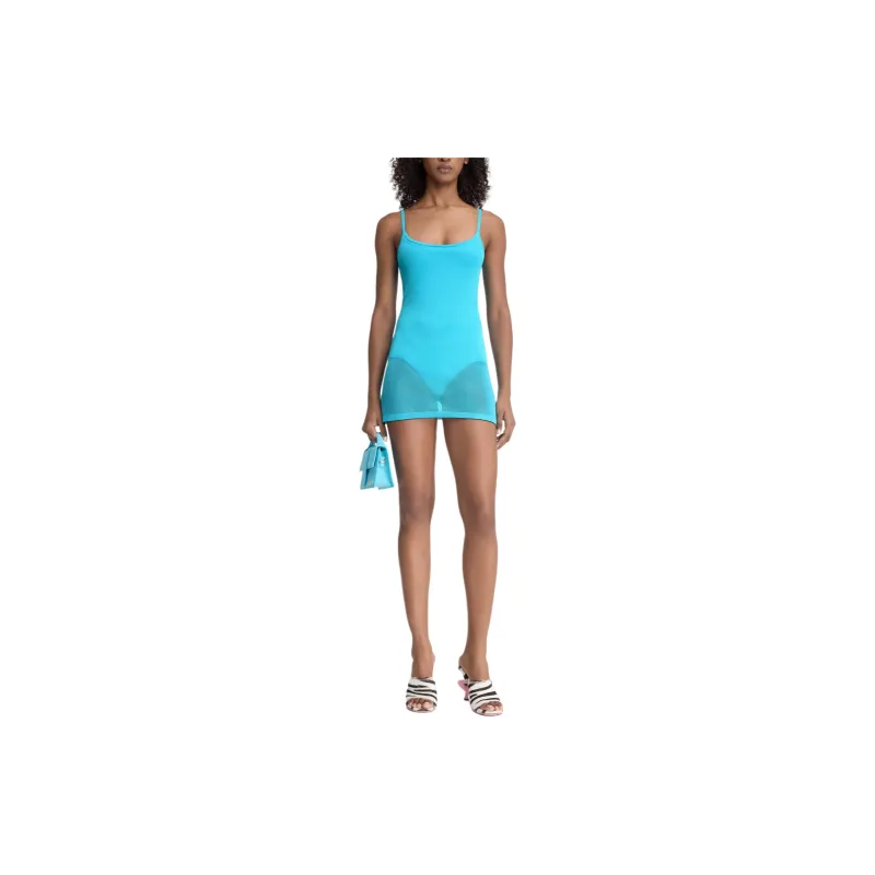 Jacquemus La Robe Maille Roupao Turquoise-1