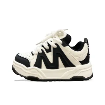 XLAIII Anti Slip Wear Resistant Low Top Casual Shoes Unisex White Black