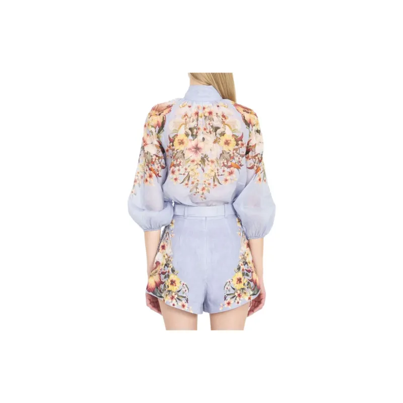 Zimmermann Lexi Billow Floral-print Blouse-2