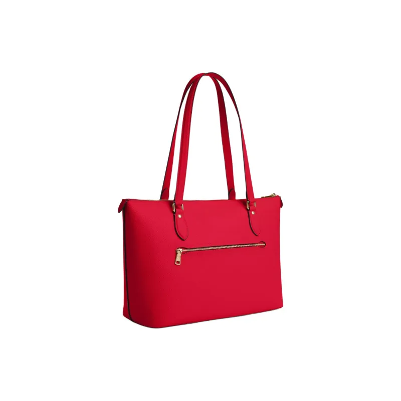 COACH Recycled Leather Fiber Tote Bag, Shopping Bag, Handbag, Shoulder Bag Tubas Women's Red-1