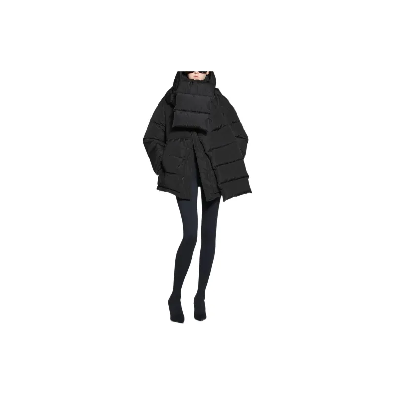 Balenciaga Detachable Scarf Padded Jacket-2