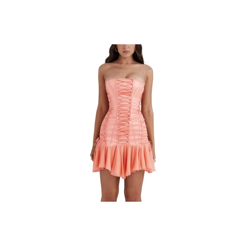 HOUSE OF CB SIRENA Sleeveless Dress Women's SORBET/Ice Cream Color-3