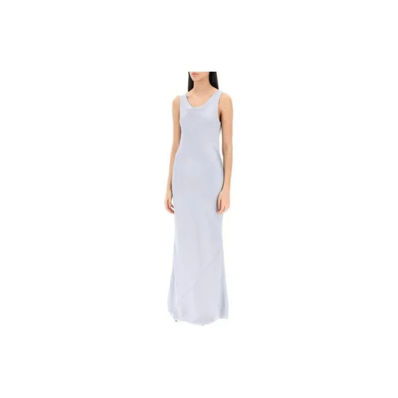 NORMA KAMALI Slip Dress Women's Light Blue-1