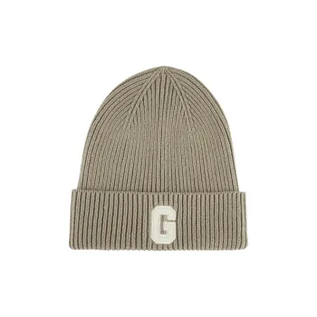 GAP Cotton-Acrylic Blend Beanies Unisex Moss Green/Black/Orange Yellow