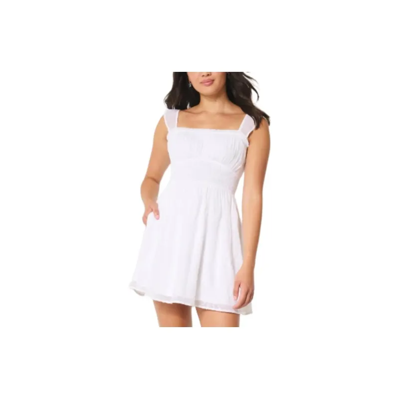 Hollister Short-Sleeved Dresses Women's White-2