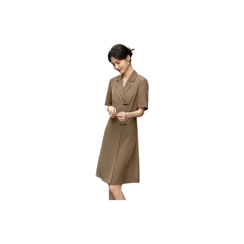 XWI Short Sleeved Dress Women's Khaki-2