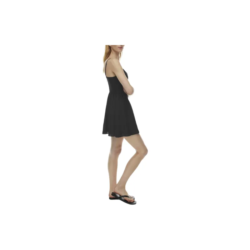 ARITZIA Wilfred Influence Linen Mini Dress Slip Dresses Women's Black-4
