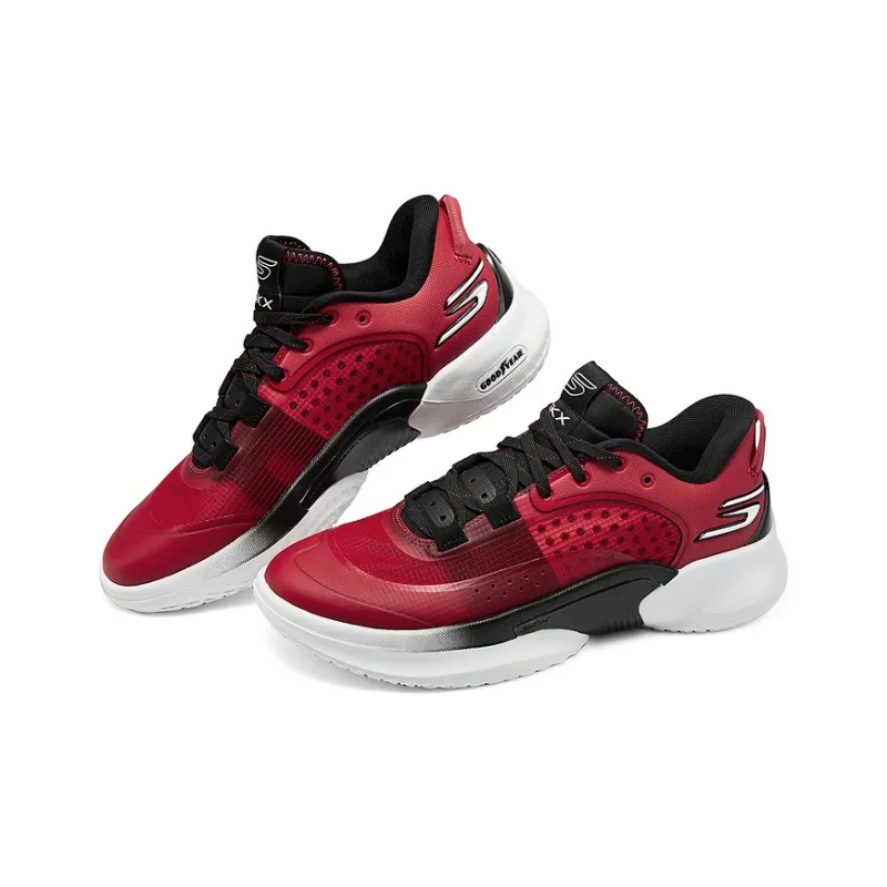 Skechers MEN'S GO Cushioning Rebound Low Top Basketball Shoes Men's Red Black-2