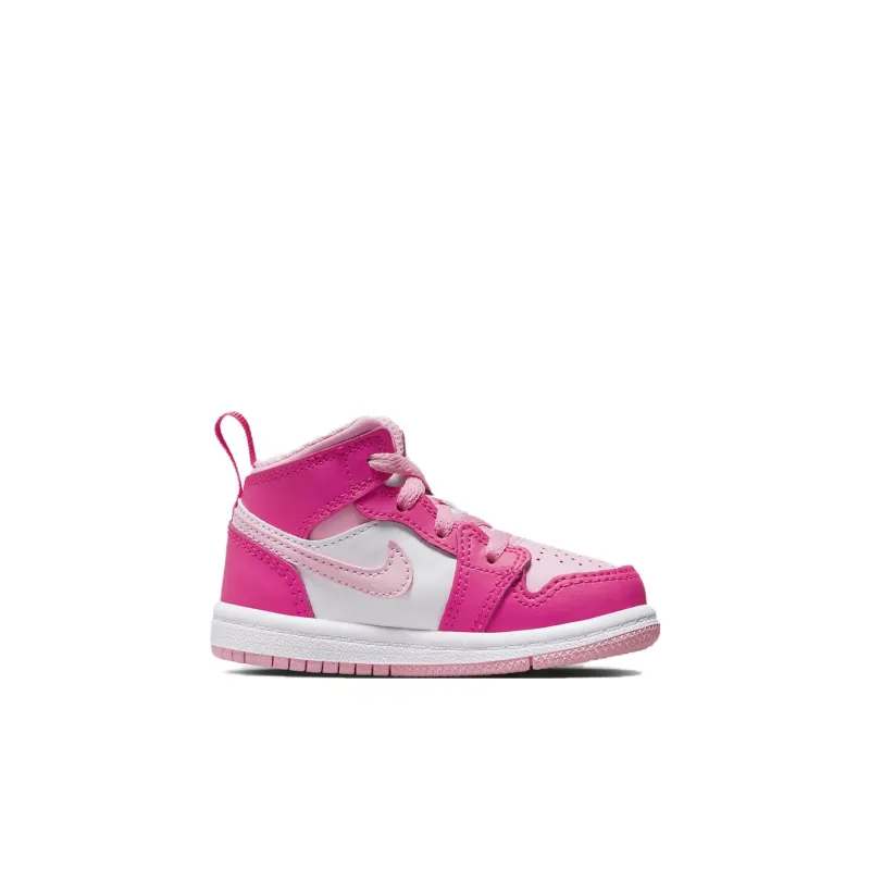 Jordan 1 Mid White Fierce Pink TD-1