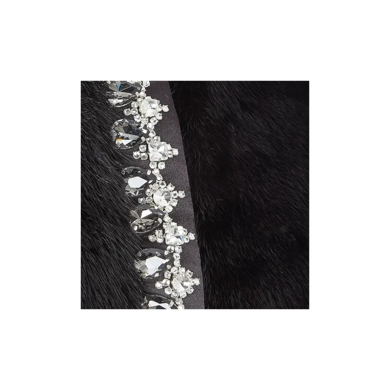 FENDI Velvet-feel Coat Women's Black-2