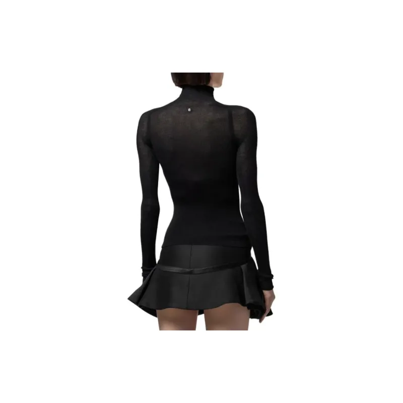 VERSACE Seamless Knit Turtleneck Jumper 'Black'-2