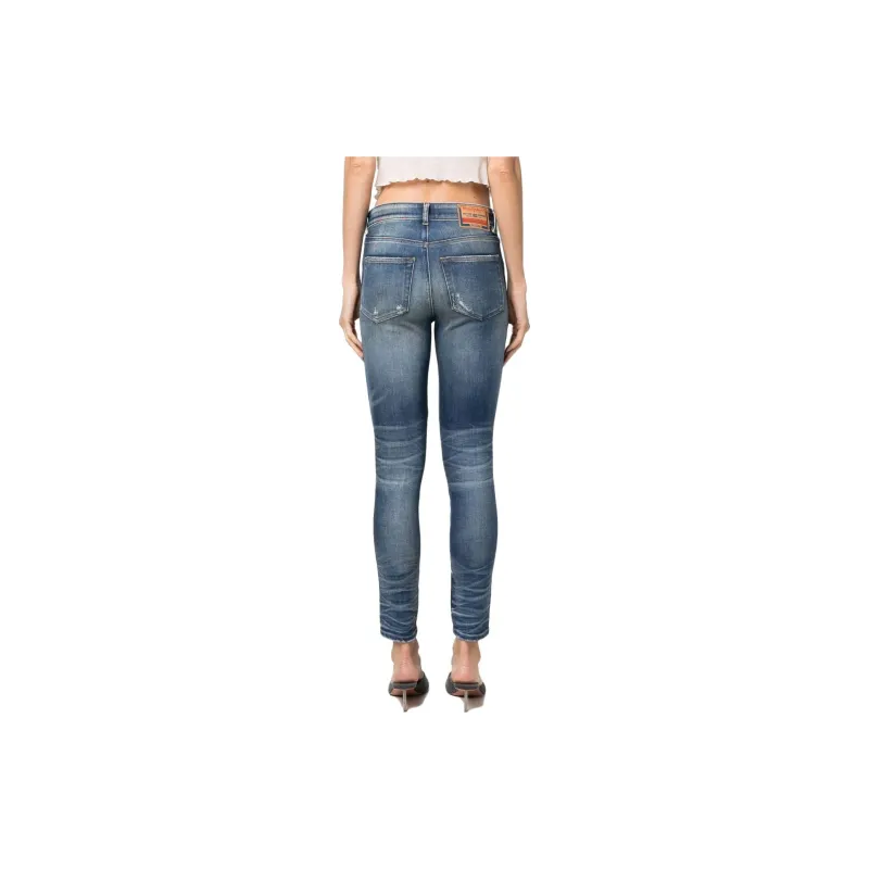 DIESEL 2017 Slandy Logo Patch Slim Jeans-2
