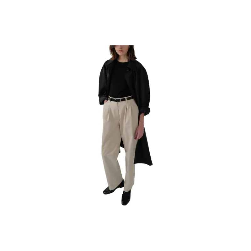 NOTHING WRITTEN Marta Double Tuck Pants Casual Pants Women's Light Beige/Light Beige-2
