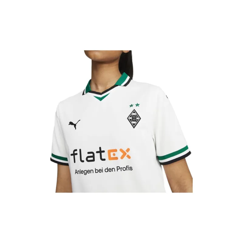 PUMA Borussia Mönchengladbach 23/24 Home Jersey Soccer Jerseys Women's White-4