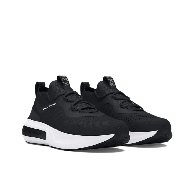 Under Armour Phantom 4 Anti Slip Wear Resistant Low Top Casual Running Shoes Men's Black White-2