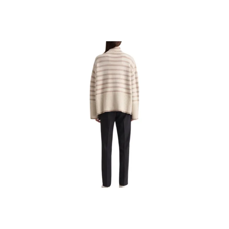 TOTEME Horizontal stripe Turtleneck Jumper-2