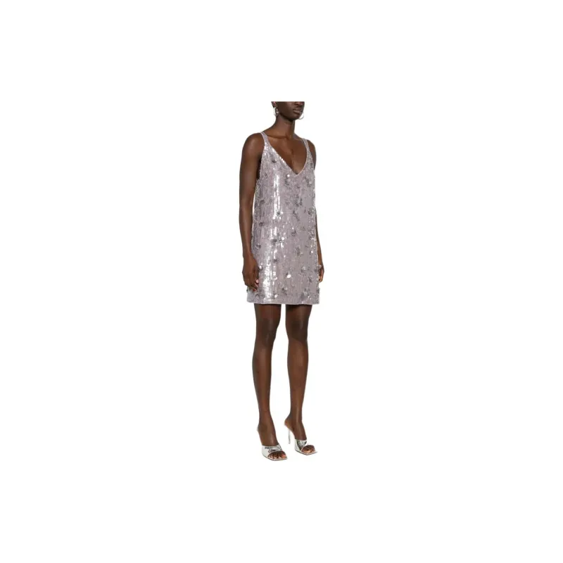 PAROSH SS24 Sleeveless Dress Women's Light Gray-3
