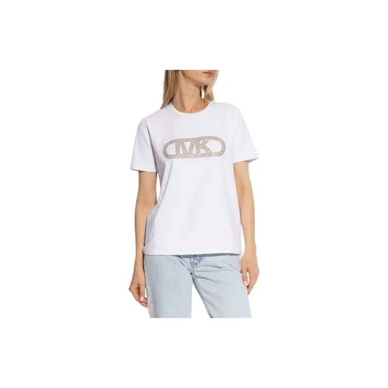 MICHAEL MICHAEL KORS Logo Embellished Crewneck T Shirt-2