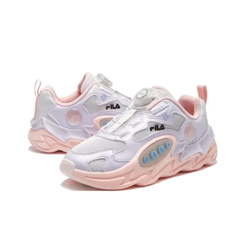 FILA KIDS Anti Slip Wear Resistant Low Top Kids' Running Shoes Lilac Pale Pink Teenagers-2