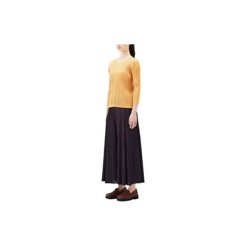 PLEATS PLEASE ISSEY MIYAKE Mellow Pleats Pants 'Dark Brown'-3
