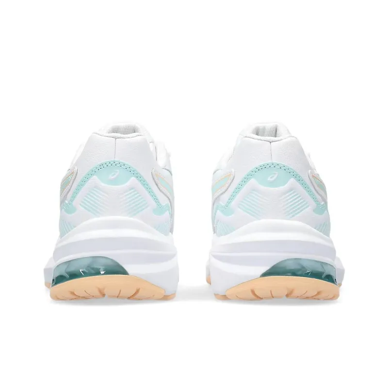 Asics GT 1000 Leather 2 Abrasion Resistant Breathable Low Top Kids' Running Shoes White Green Teenagers-3